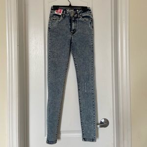 urban planet - light blue super skinny high rise jeans